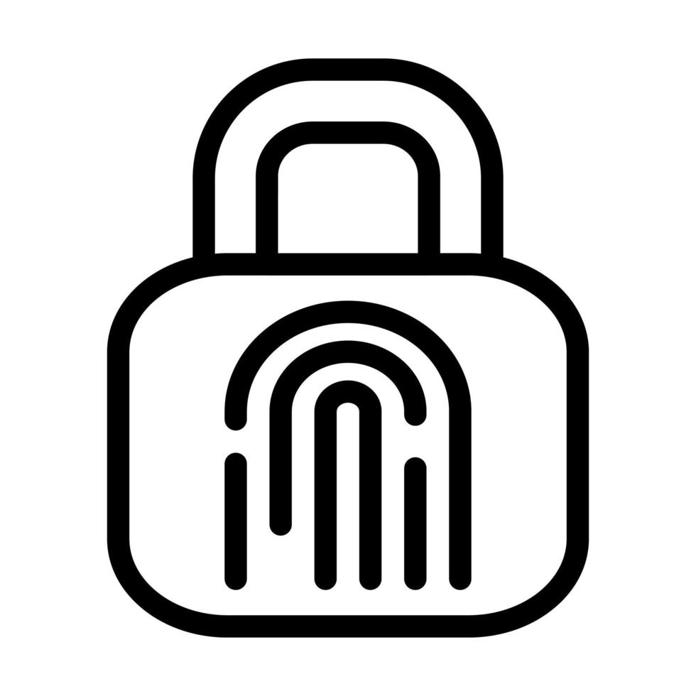 Fingerprint Lock Icon Design vector