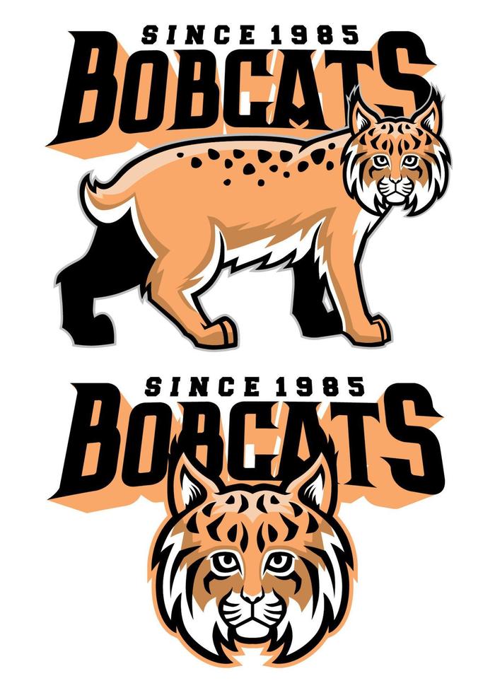 bobcat mascot logo sport style vector
