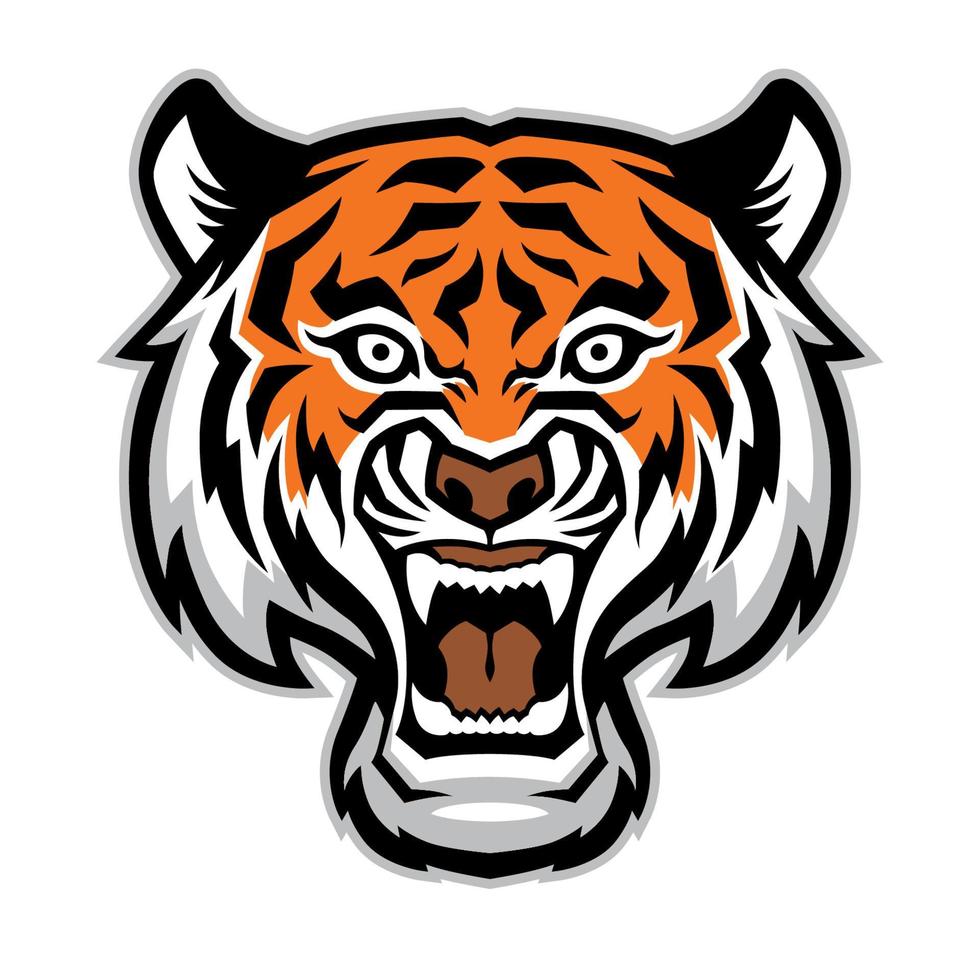 tiger head mascot vector