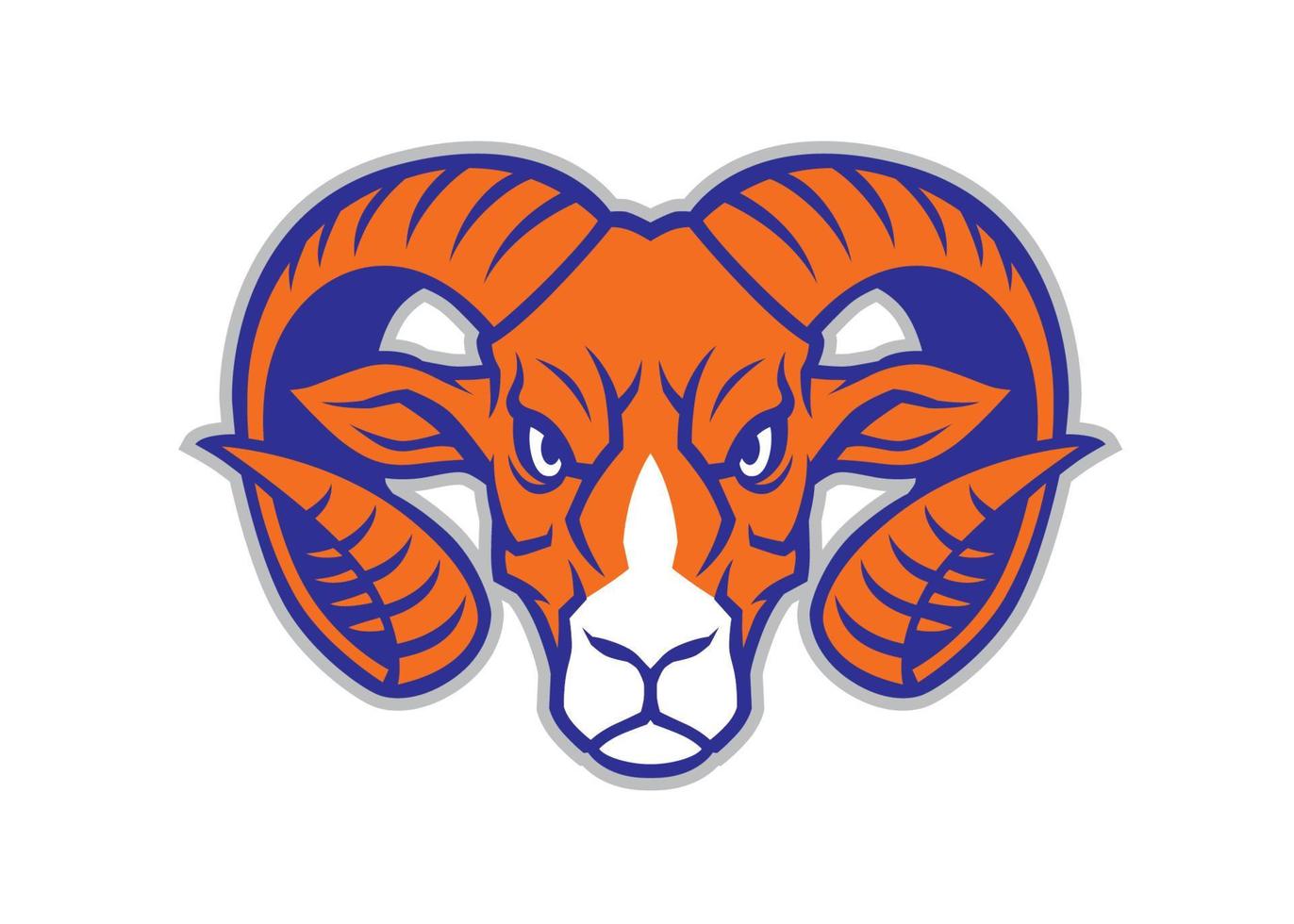 ram head mascot vector