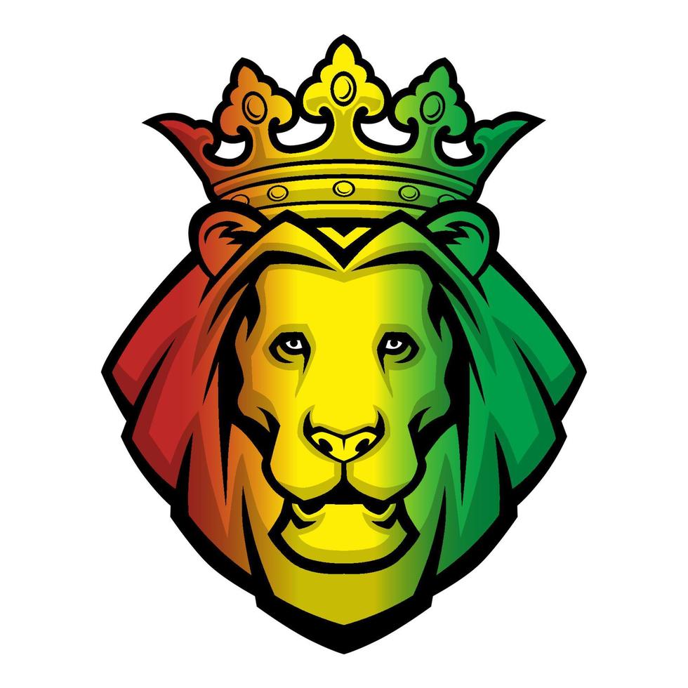 león rasta cabeza vector