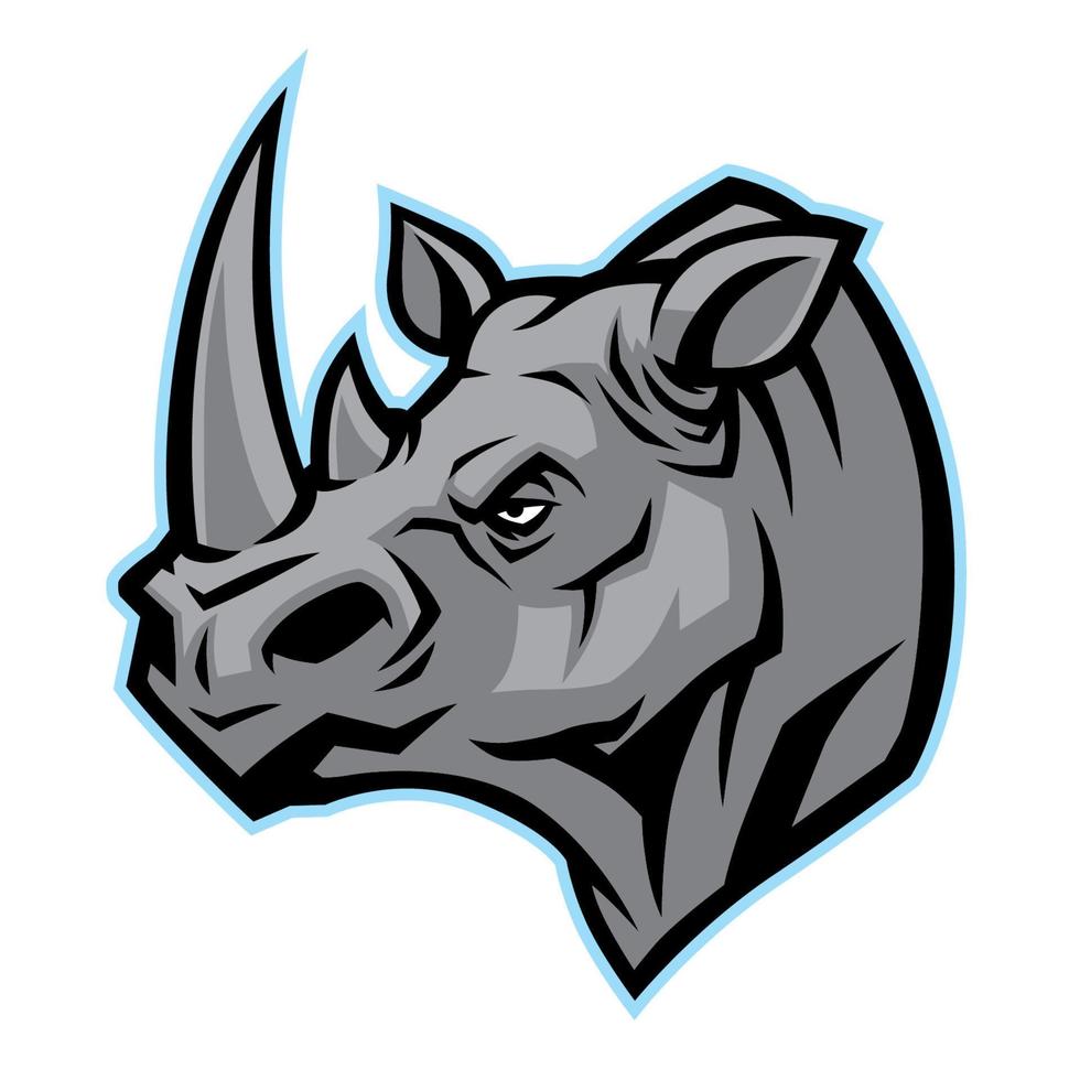 rhino head mascot vector