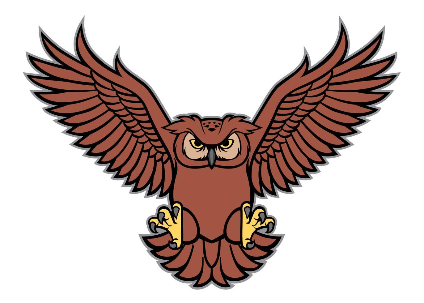 owl spread the wing vector