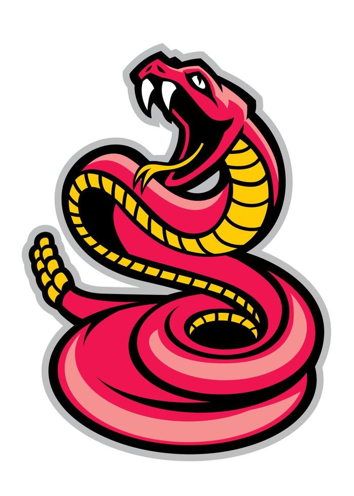 rattle snake mascot vector