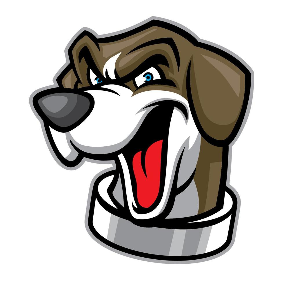 beagle head dog mascot vector