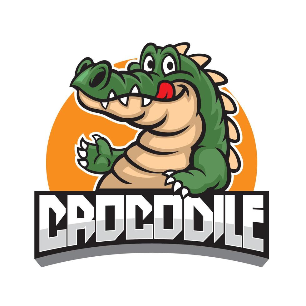 cartoon of crocodile mascot vector