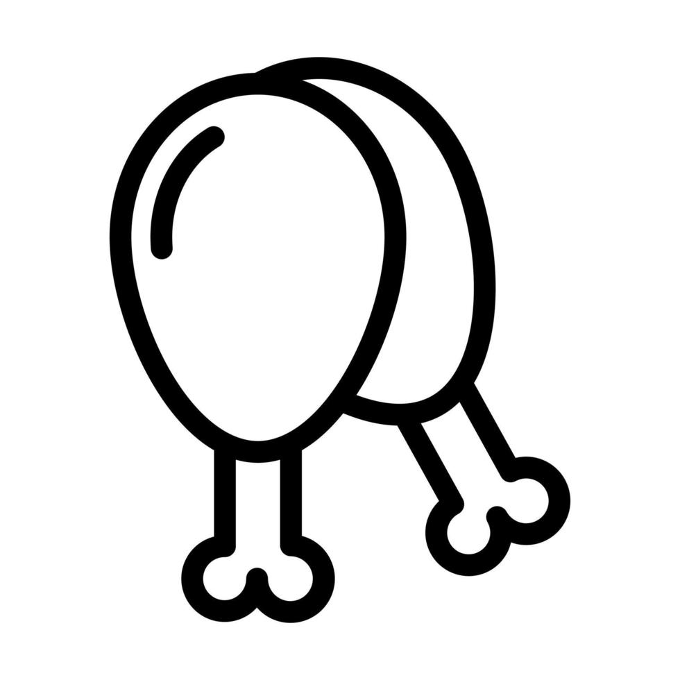 Chicken Leg Icon Design vector