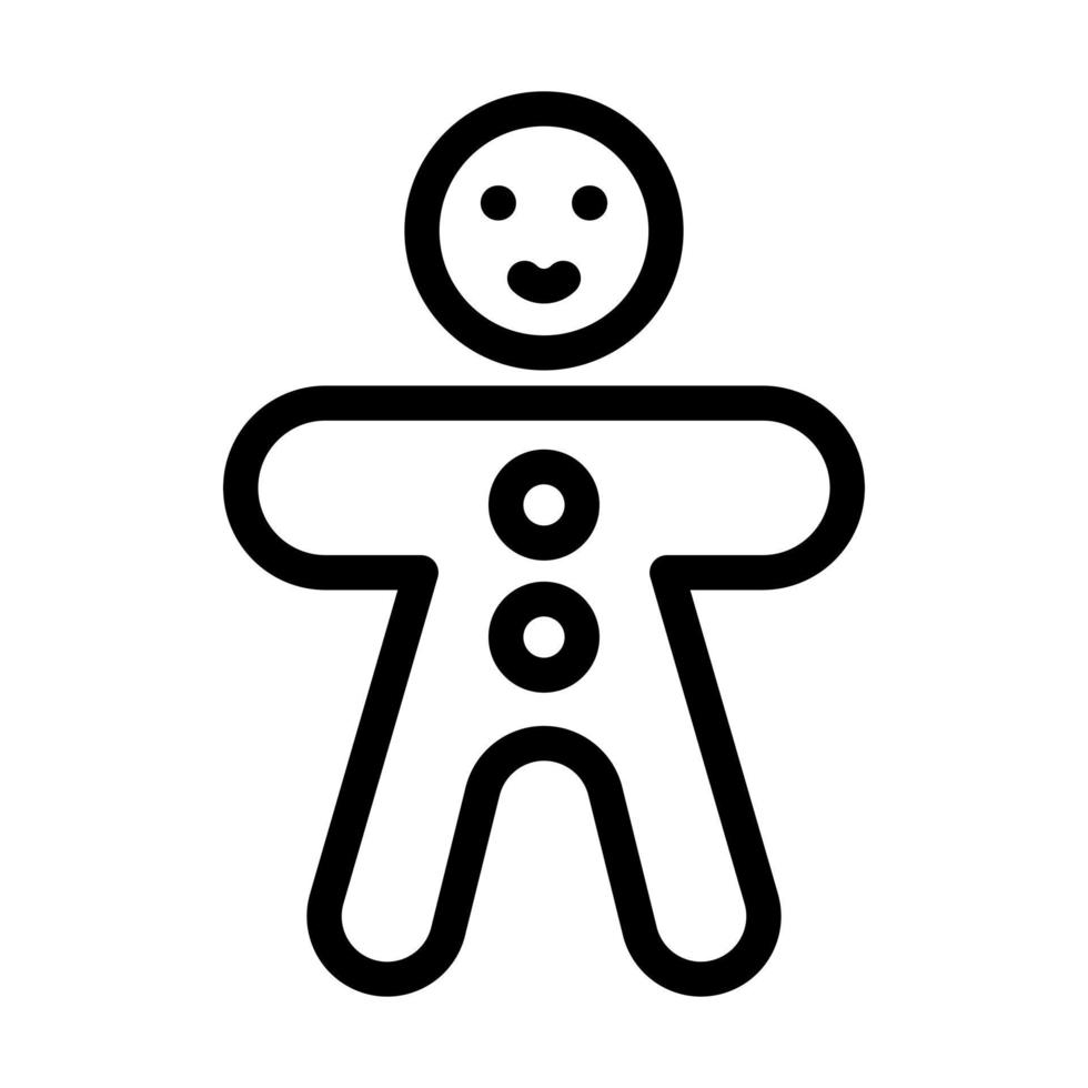 diseño de icono de hombre de pan de jengibre vector