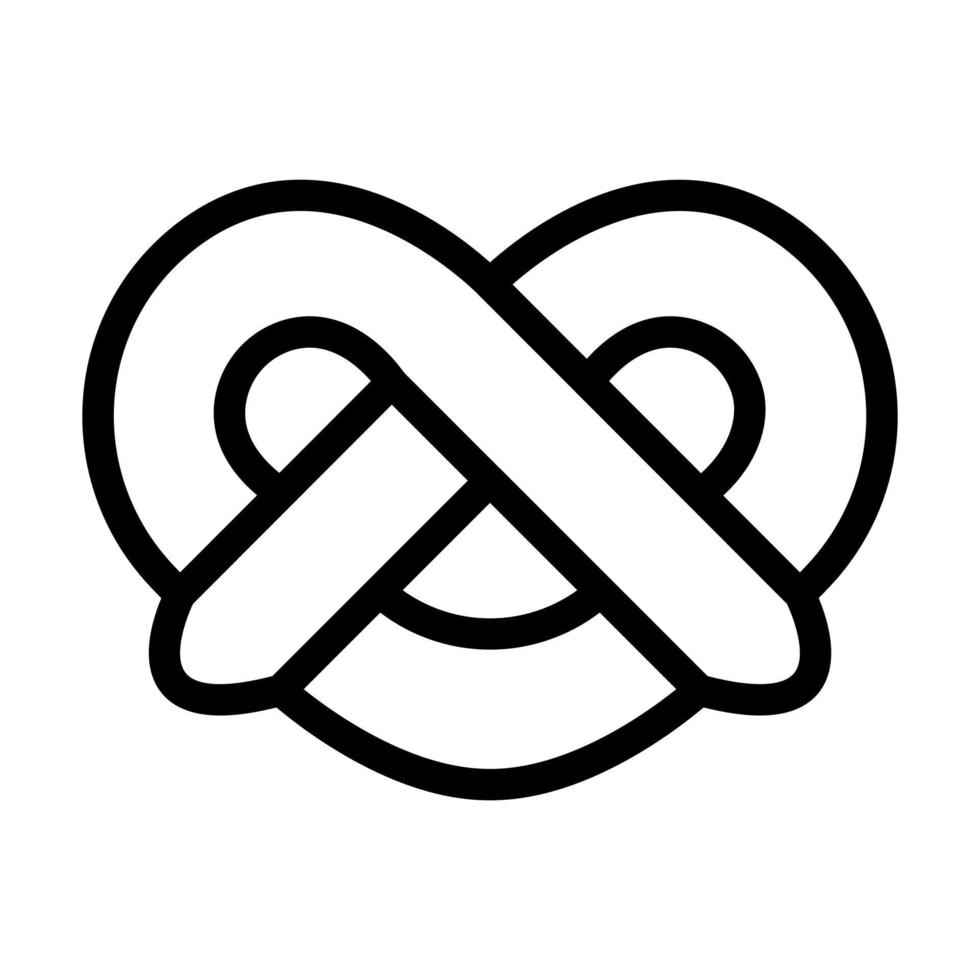 Pretzel Icon Design vector