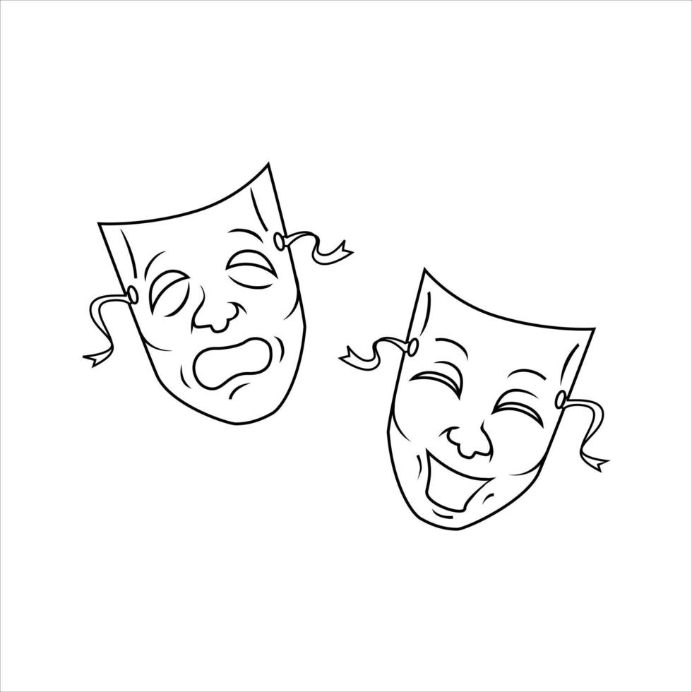 Mask illustration on white background vector
