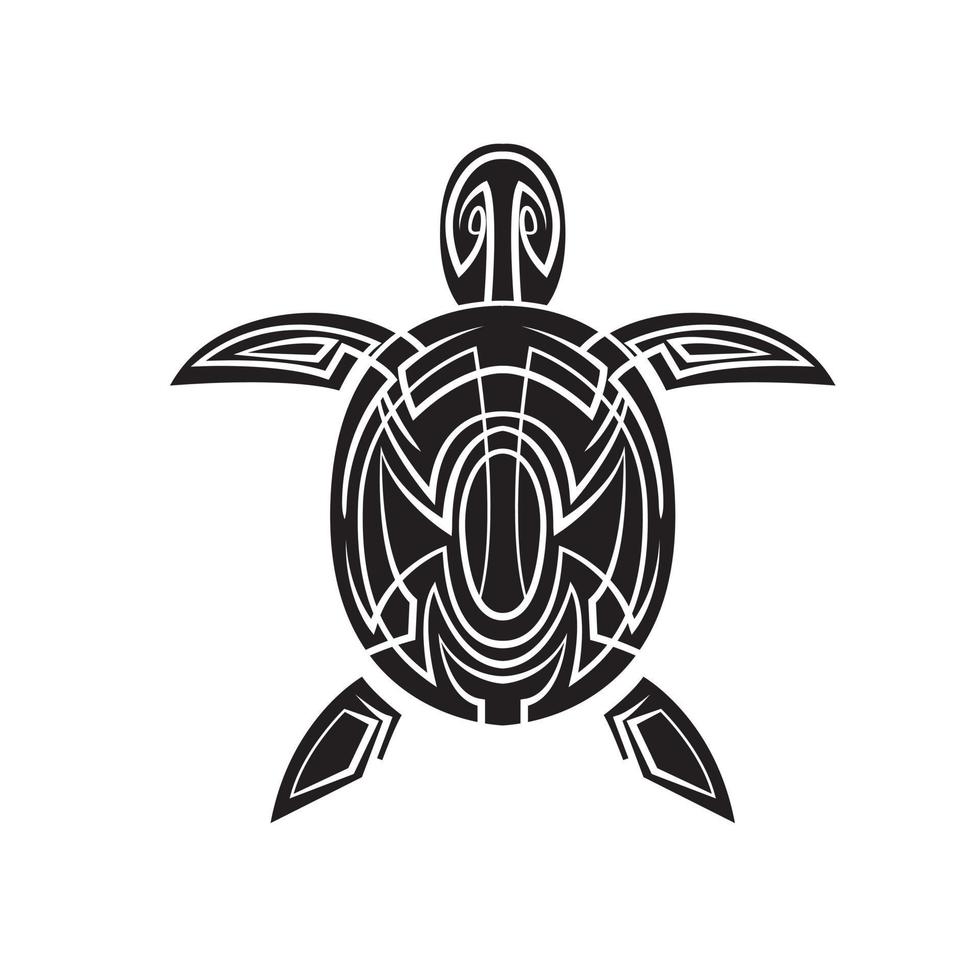 Black Silhouette of Turtle Symbol vector