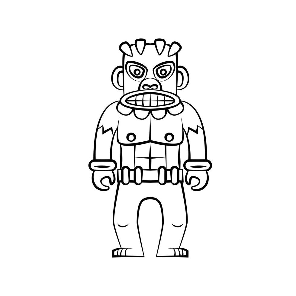 Tiki Statue symbol on white background vector