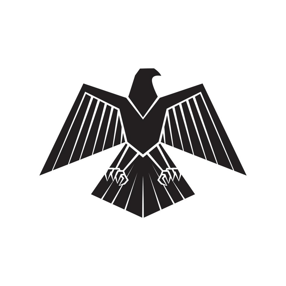 águila símbolo negro ilustración vector