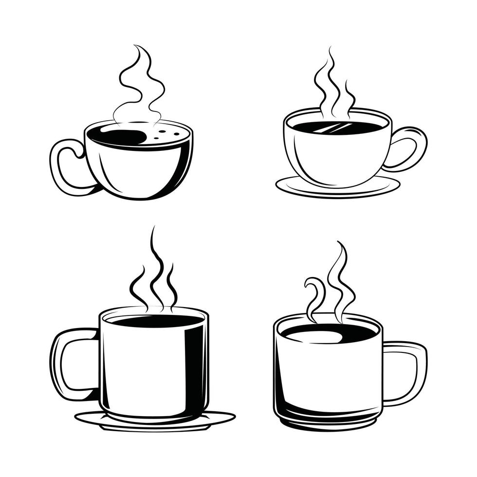Coffee symbol set collection vector