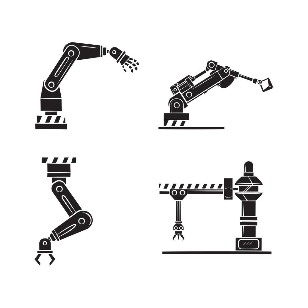 Robotic hand symbol illustration design vector