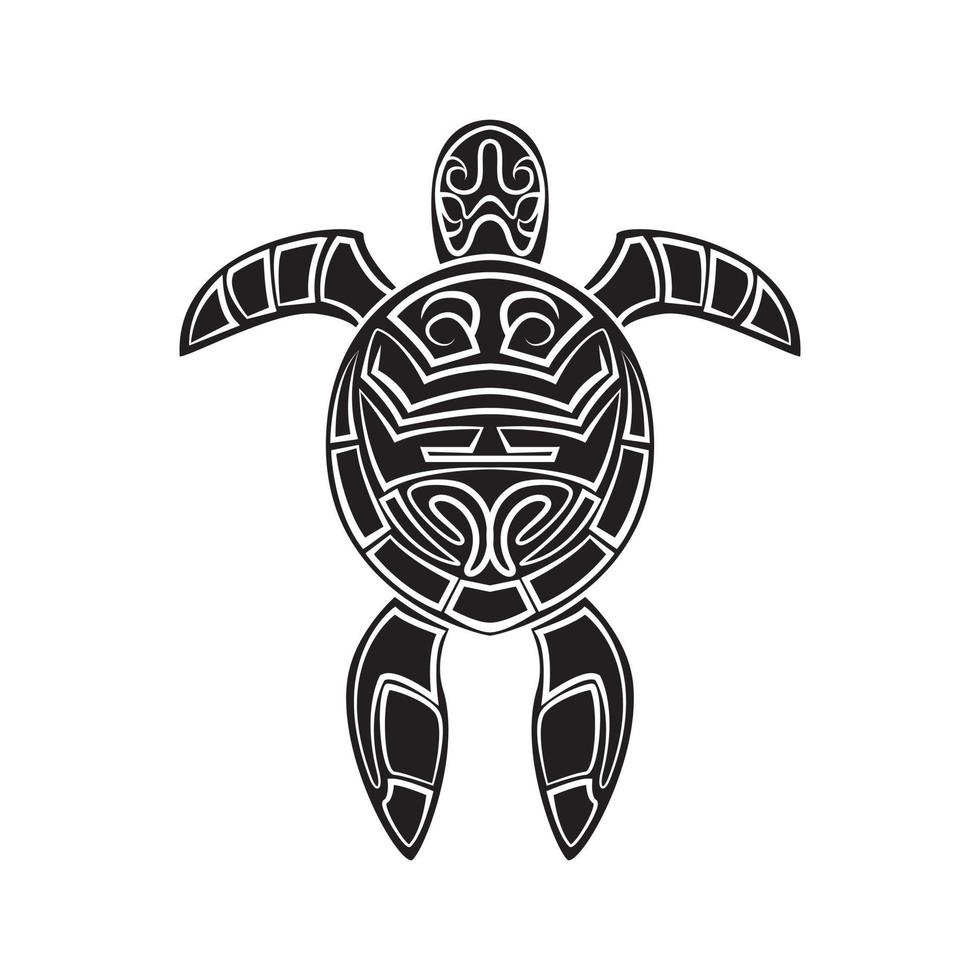 Black Silhouette of Turtle Symbol vector