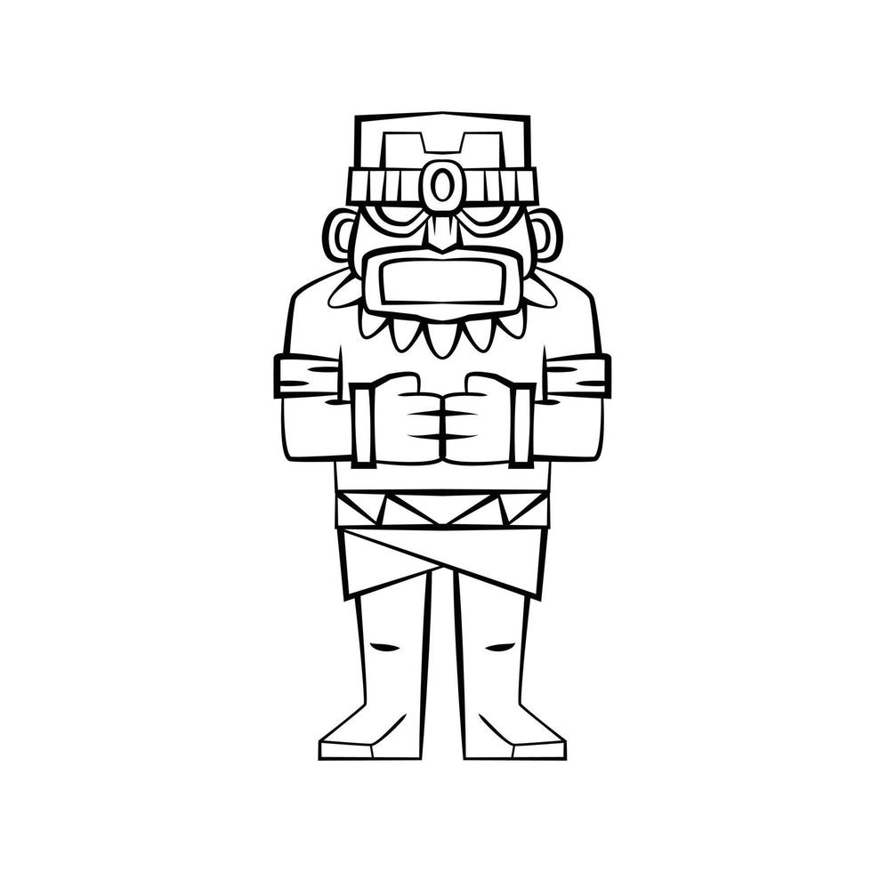 Tiki Statue symbol on white background vector