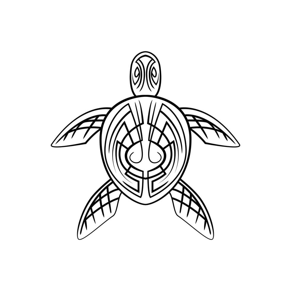 Turtle symbol on white background vector