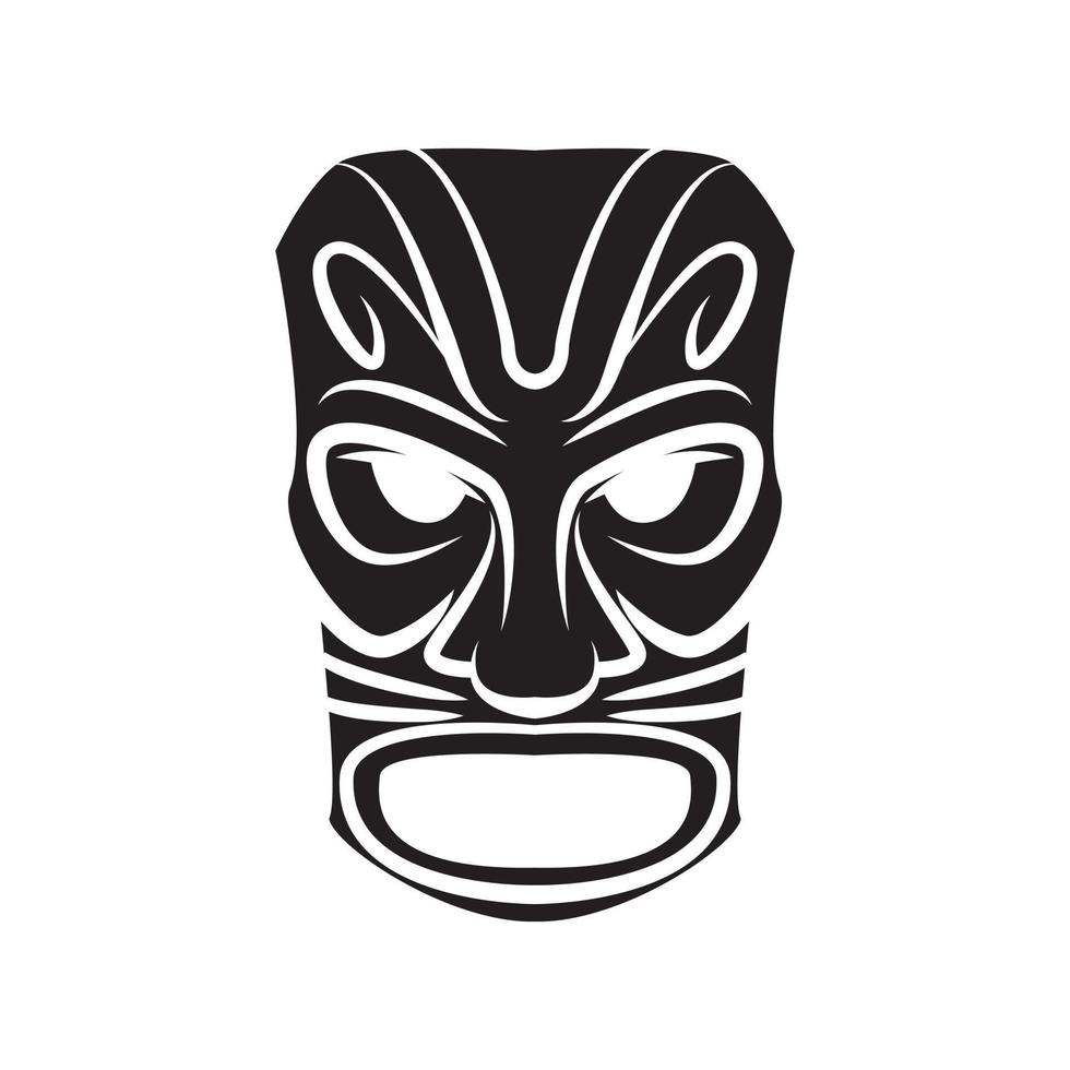 Totem Mask black symbol illustration vector