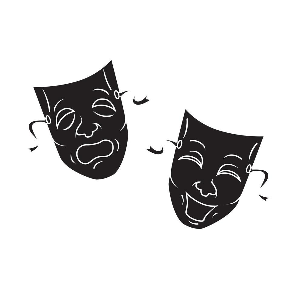 Mask black symbol illustration vector