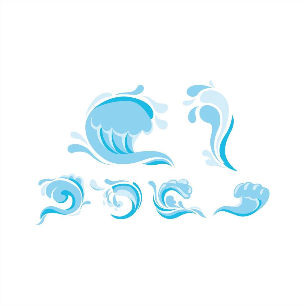 Blue waves symbol illustration design vector