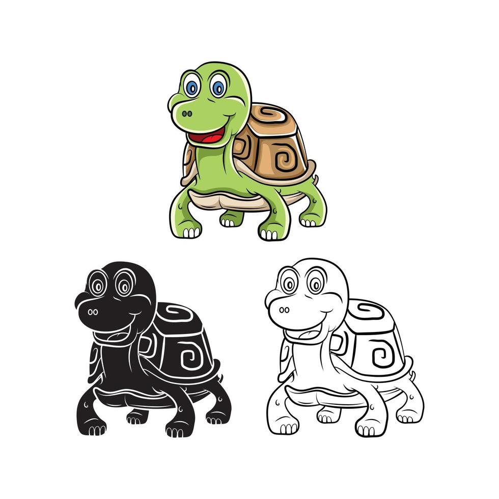tortugas ilustración colección en blanco antecedentes vector
