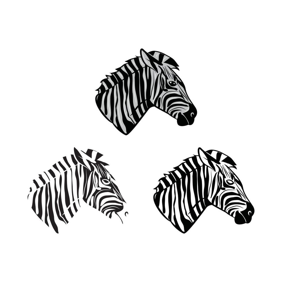 Coloring book zebra head cartoon character vector