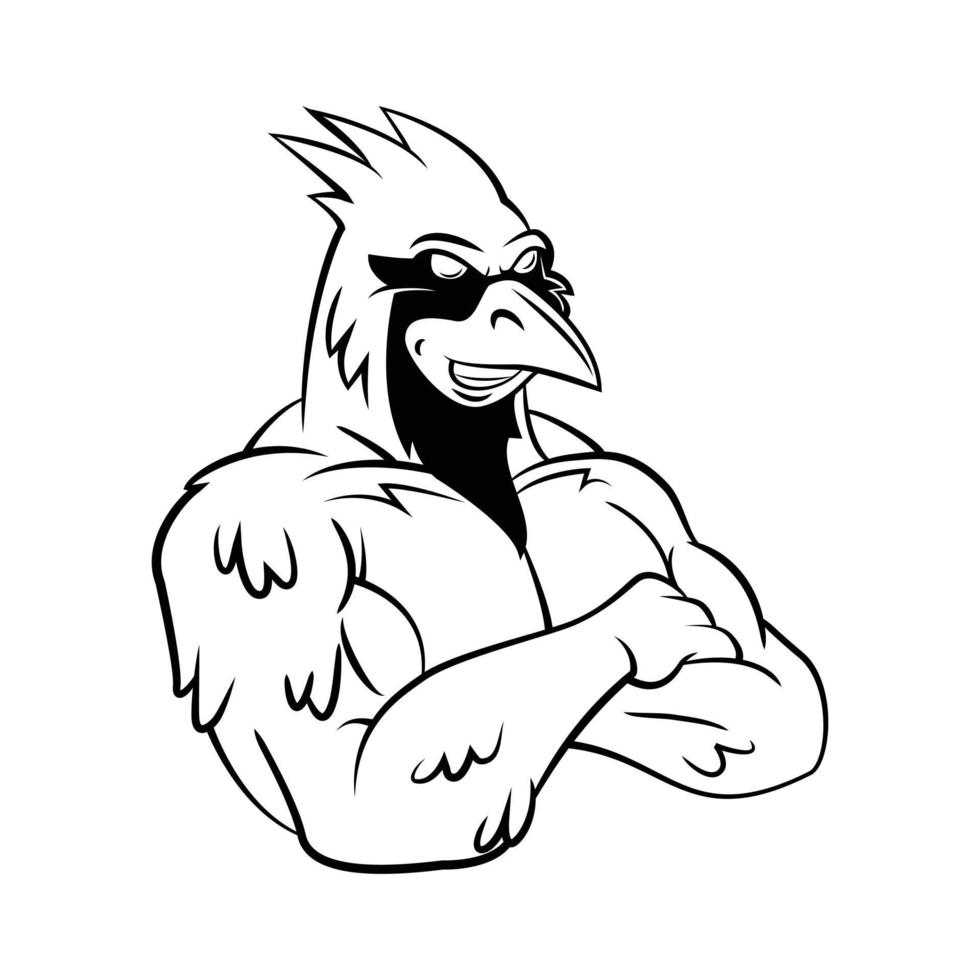 Cardinal Bird Mascot Illustration vector