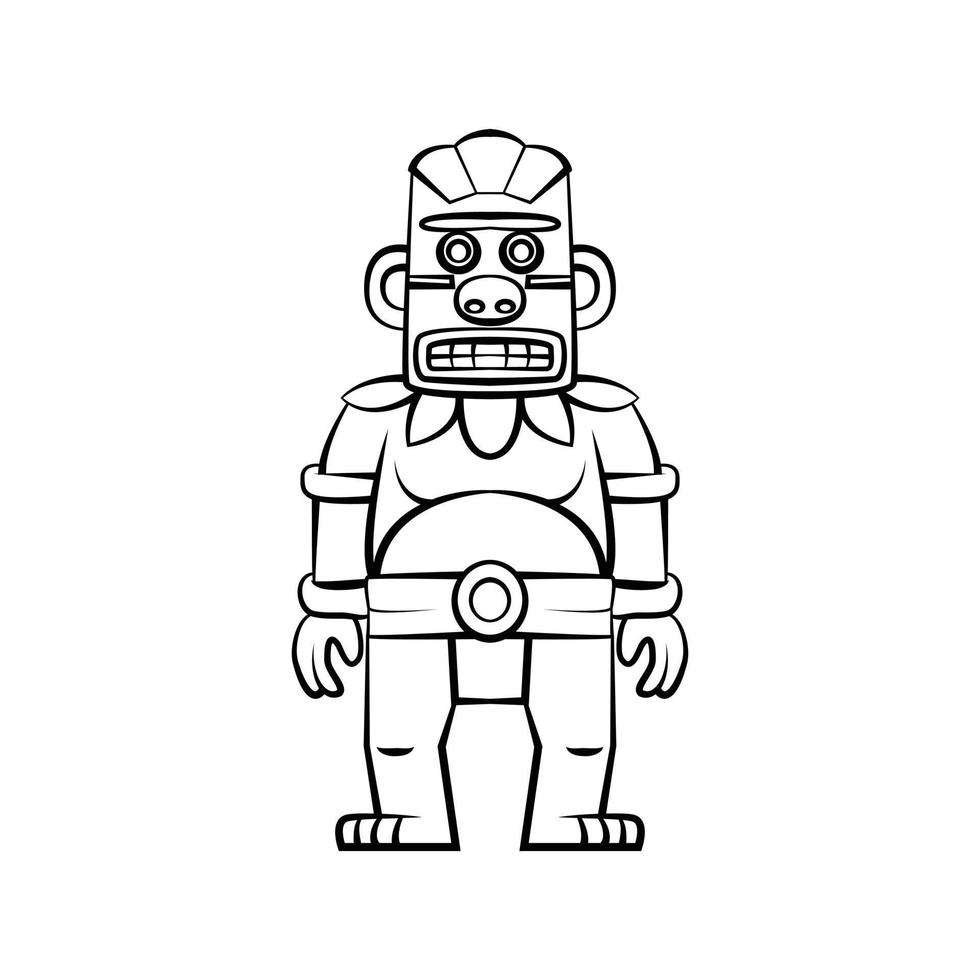 Tiki Statue symbol on white background vector