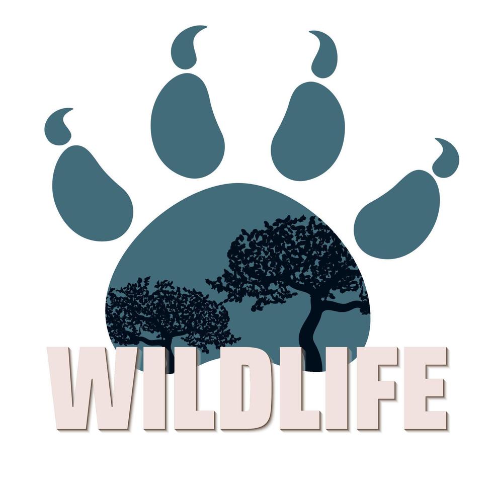 animal paw print vector