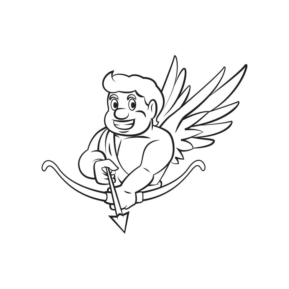 Cupid Arrow Illustration Design vector
