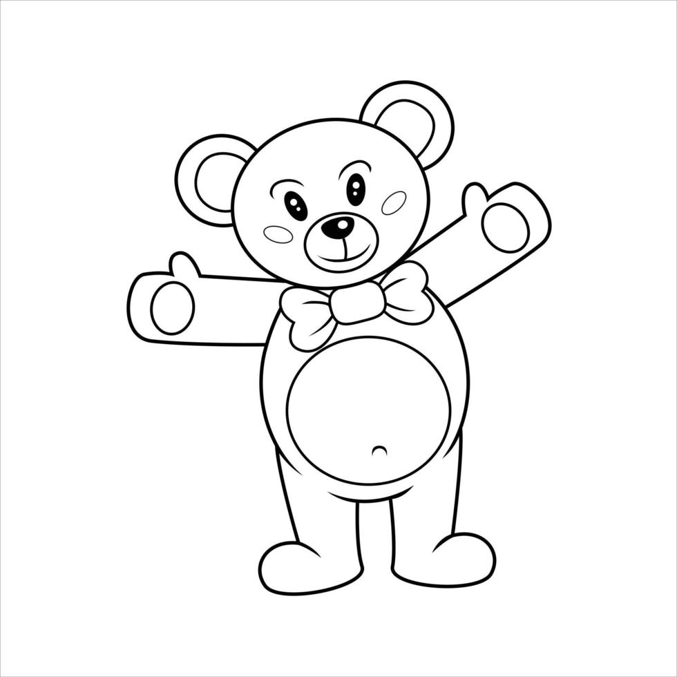 osito de peluche oso ilustración en blanco antecedentes vector