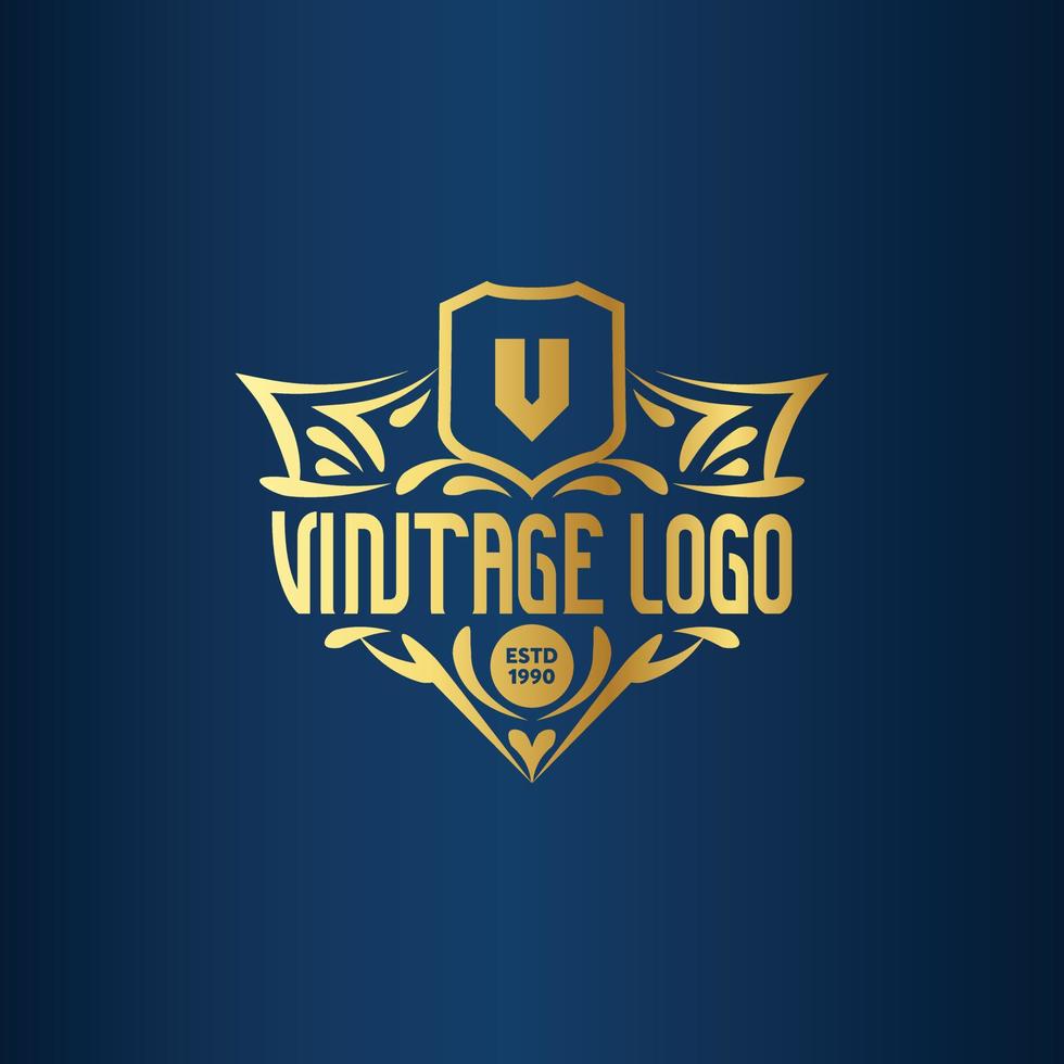 free Vintage frame logo. Antique label. Suitable for studio, barber shop, label, drinking, brewing, salon, shop, signage. vector