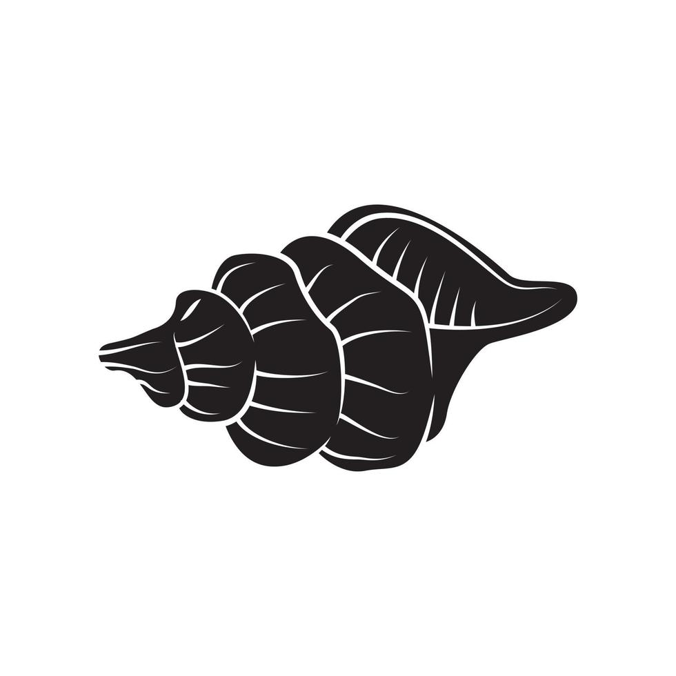 Sea Shell black symbol illustration vector