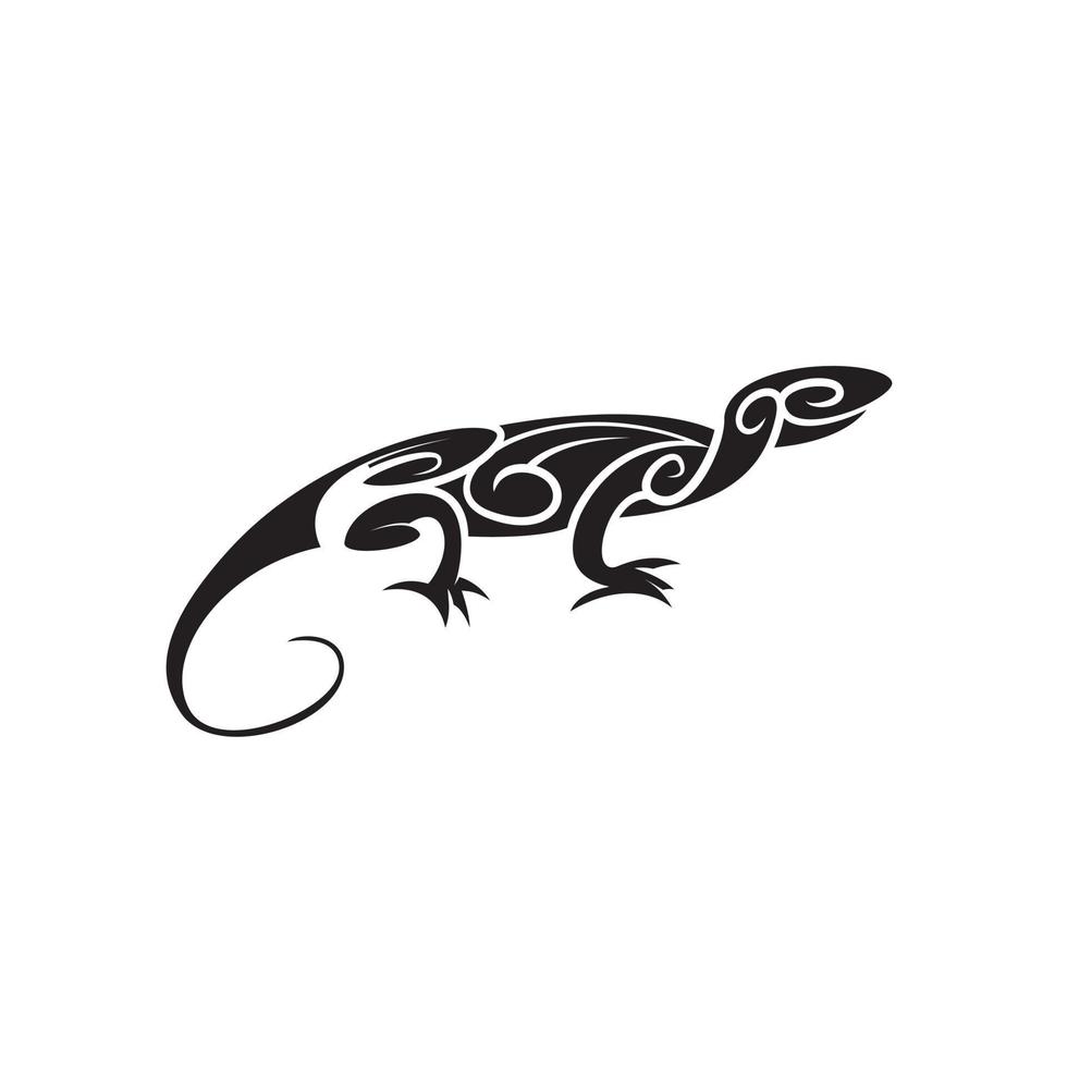 Lizard Tribal tattoo illustration vector