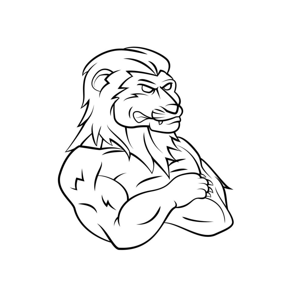 Lion Mascot Illustration Design vector