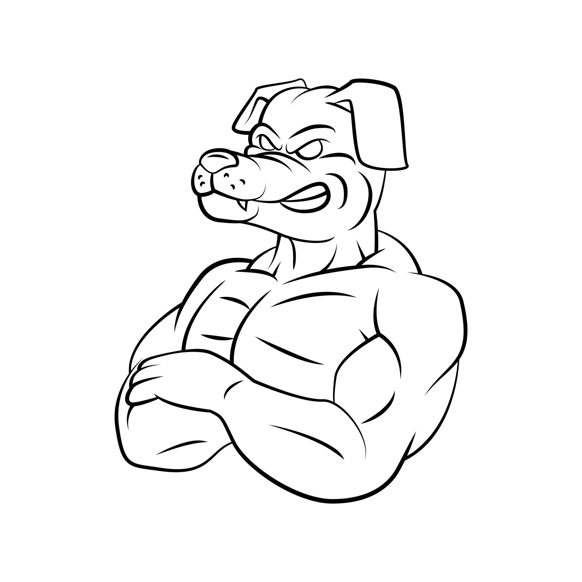 Strong Dog Mascot Illustration 20122537 Vector Art at Vecteezy