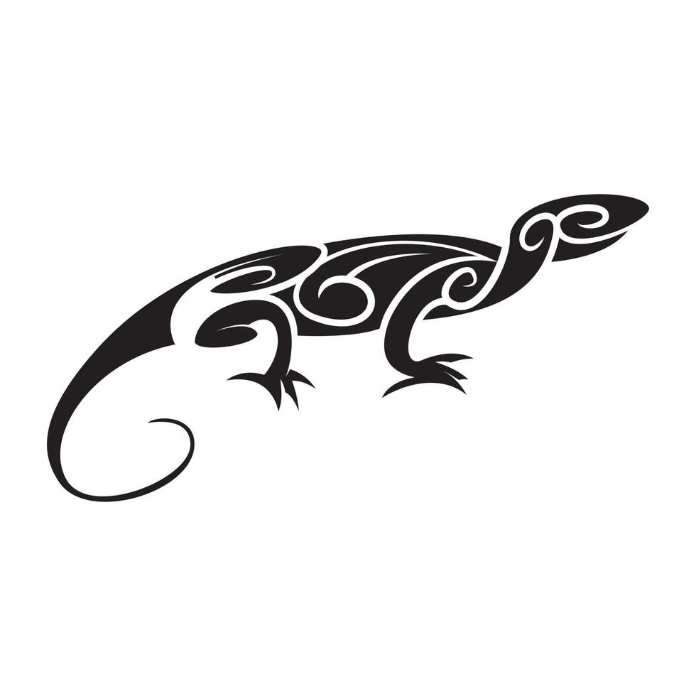 Lizard Tribal tattoo illustration vector