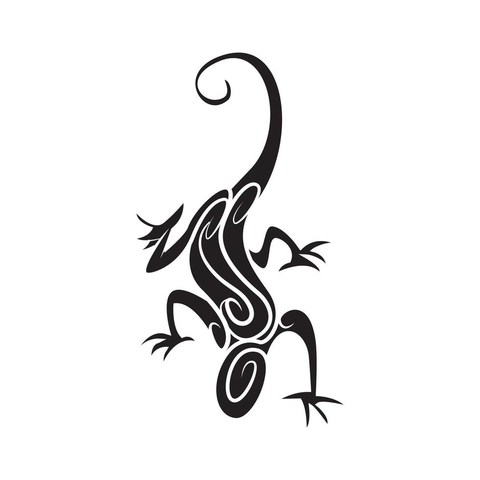 Lizard Tribal tattoo illustration vector