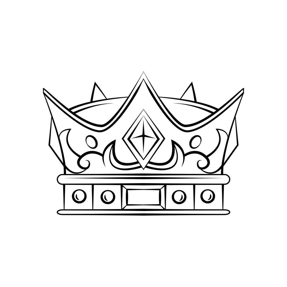 Crown symbol on white background vector