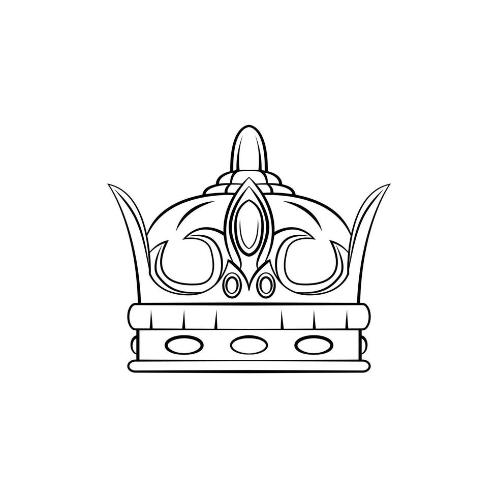 Crown symbol on white background 20122550 Vector Art at Vecteezy