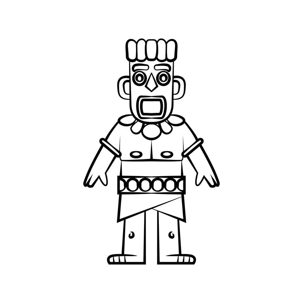 tiki estatua símbolo en blanco antecedentes vector