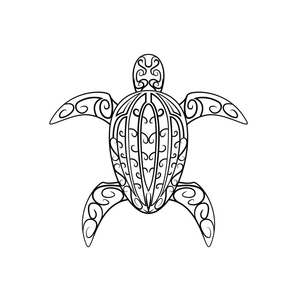 Turtle symbol on white background vector