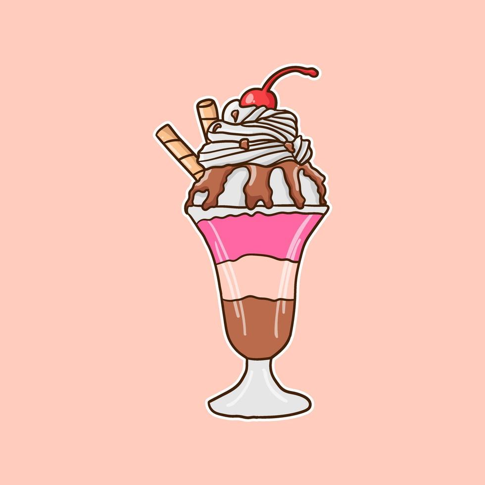 hielo crema vector ilustración usado para pegatinas y otro diseños