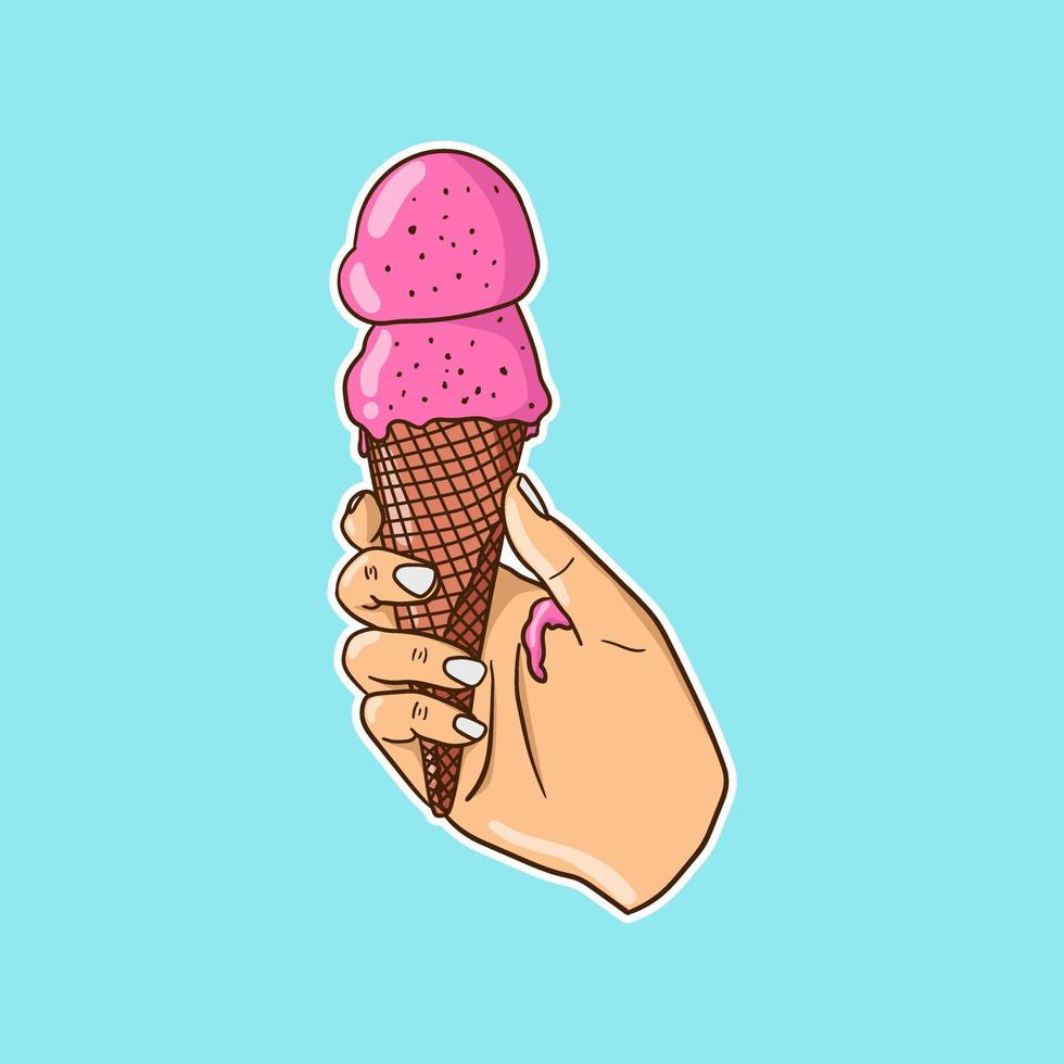 hielo crema vector ilustración usado para pegatinas y otro diseños