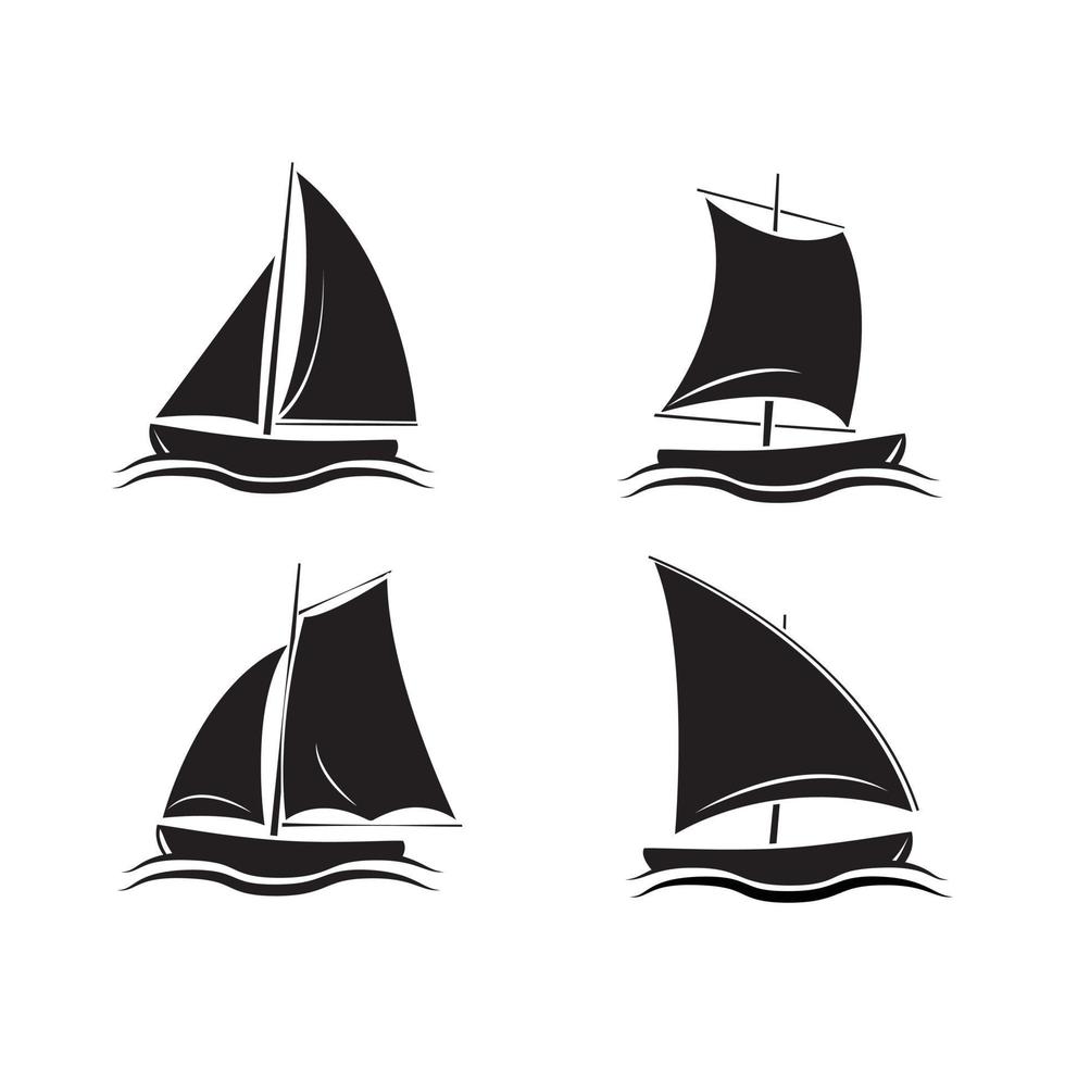 Boat symbol black illustration collection vector