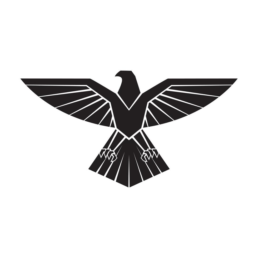 Eagle symbol black illustration vector
