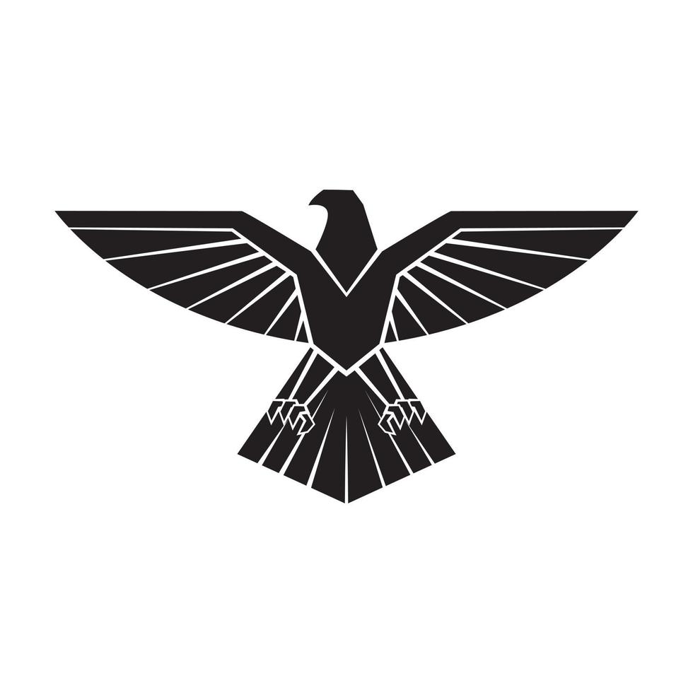 águila símbolo negro ilustración vector