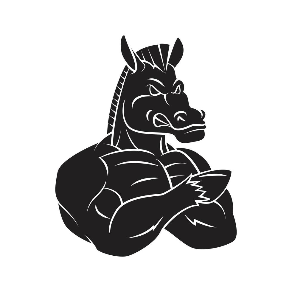 Black Silhouette of Horse Symbol vector