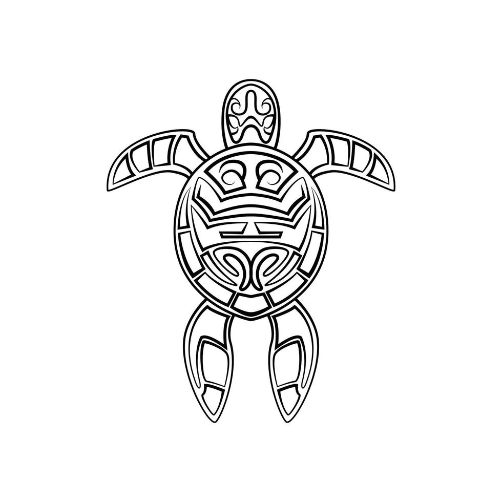 Turtle symbol on white background vector